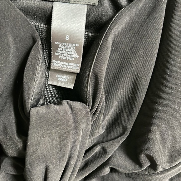 Black Mini Dress w/Brown Beads as Straps - Picture 5 of 7